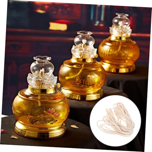 Mecha de algodón para lámpara de aceite Healifty 10 m miniatura 5