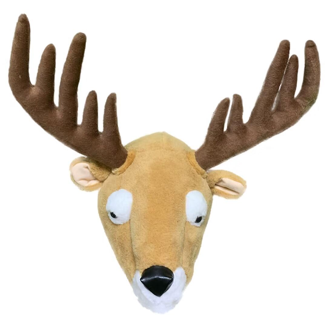 GUANSHAN 3D Animal Head Wall Hanging, Cute Animal Wall Decoration, Plush Animal Nursery Wall Decorations Wall Art Nursery Room Decoration Pendant Toys for Boys, Girls, Kids Room