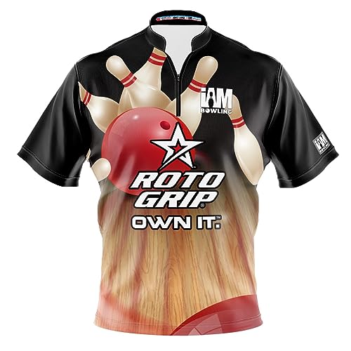 Logo Infusion Dye-Sublimated Bowling Jersey (Sash Collar) - I AM Bowling Fun Design 2069-RG - Roto Grip (as1, Alpha, m, Regular, Regular) Multicolored