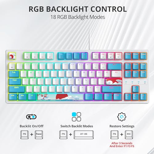 Clavier de jeu mécanique TKL compact pour libérer de l'espace de souris - 5