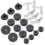 (23 Pieces) Cymbal Replacement Accessories, Cymbal Felts Hi-Hat Clutch Felt Hi Hat Cup, Felt Cymbal Sleeves with Base Wing Nuts, Washer, Sleeves and Base Wing Nuts Replacement for Drum Set