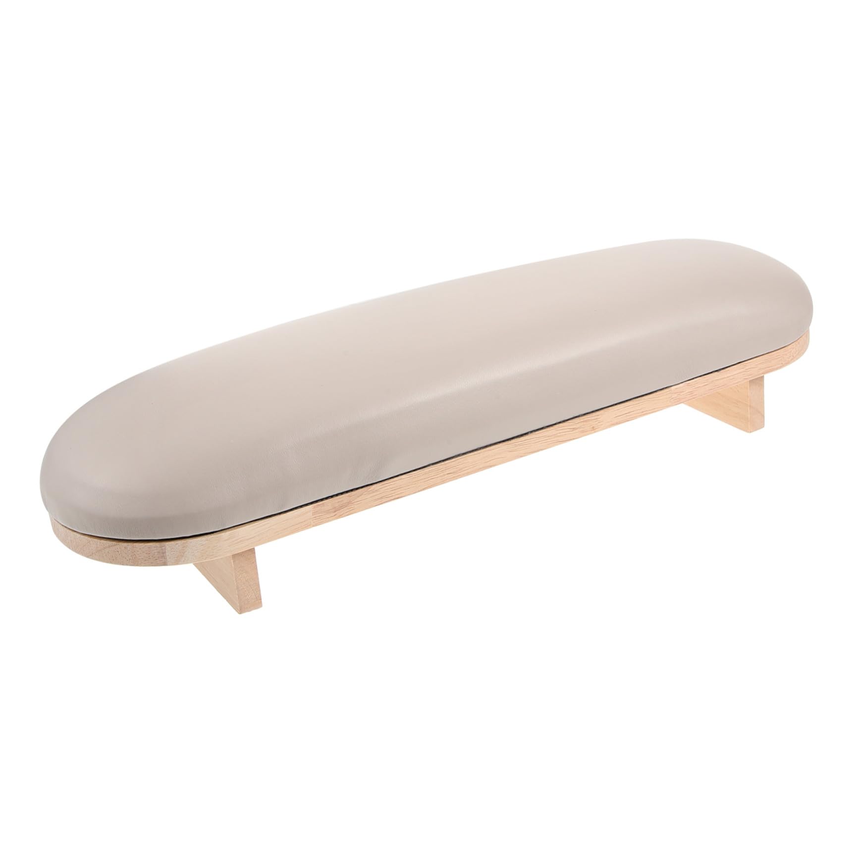 Cuscino Poggiamani per Manicure in Legno e Pelle Sintetica Superficie Liscia e Struttura Stabile per Lavoro Manicure e Uso Domestico