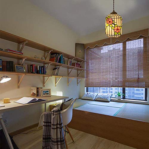 Lámpara colgante vintage para eliminar la luz fría de tu salón con un vitral industrial 5