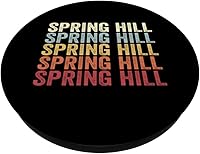 Vista 2 de Spring Hill Florida Spring Hill FL Retro Vintage Text PopSockets Swappable PopGrip
