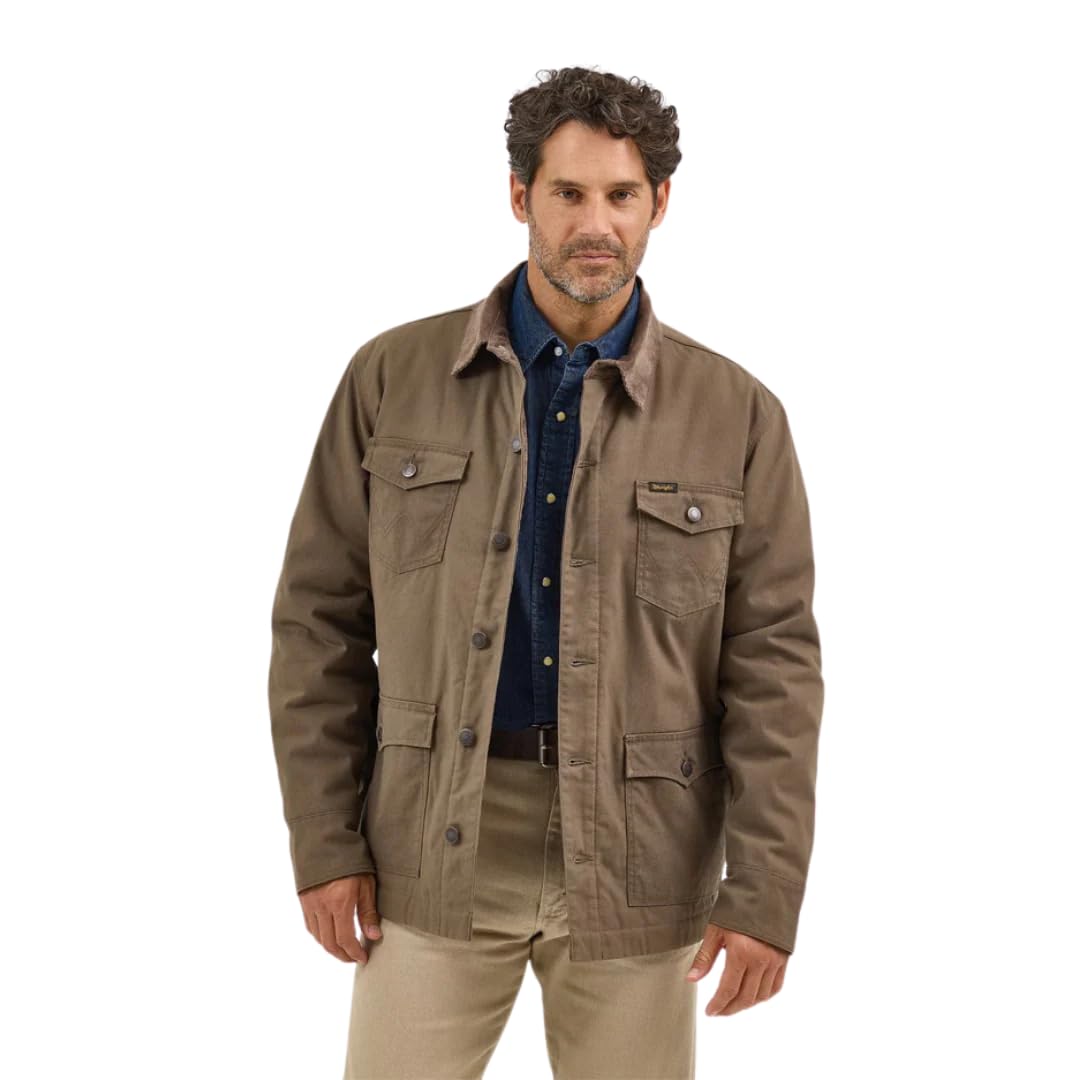 wrangler Men's Western Lined Morel Barn Coat-picture-23