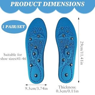 Solette Magnetiche 1 paio Solette Scarpe Gel Magnetiche per Uomo E Donna Fascite Plantare Riflessologia Agopressione Plantare Ortopedico Neutralizza Sforzo Sul Tallone e Sull'arco (41-46)