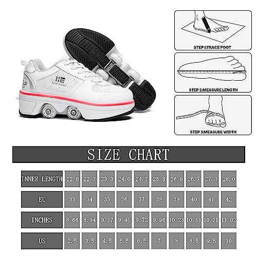 Pairobin Red Roller Skates for Boys and Girls, 64mm Wheels for Kids - Image 6