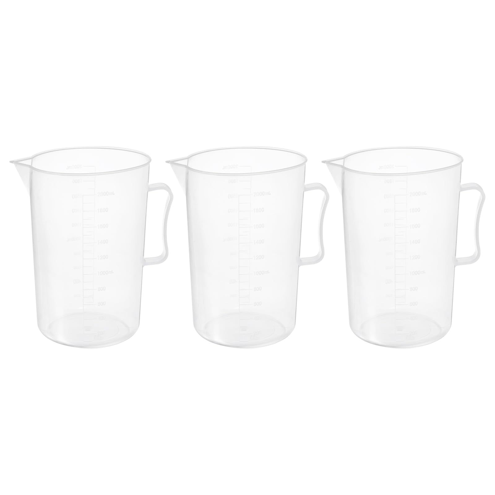 PATIKIL 3Pcs 2000ml Tasses À Mesure Pour Expériences De Laboratoire