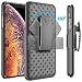 Comsoon iPhone Xs Max Case Holster, [Heavy Duty Protection][Belt Clip][Kickstand] 2 in 1 Slim Hard Shell Cover with 180 Degree Swivel Belt Clip Holster for Apple iPhone Xs Max 6.5 inch 2018 (Black)