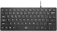 Teclado Com Fio Mini Multimídia Conexão USB Cabo de 150cm Teclas Chocolate Preto - TC154