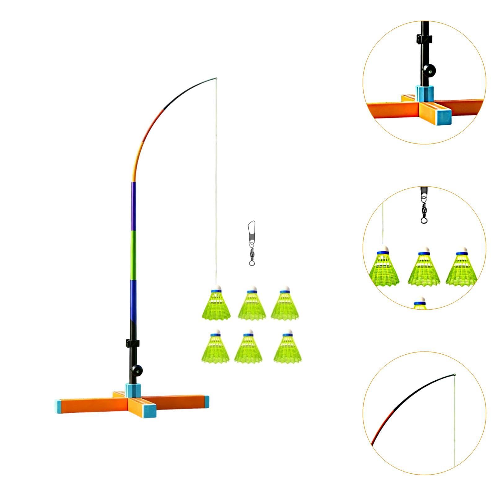 Equipo de Entrenamiento de Bádminton con Características Ajustables Y Cuerda Resistente, Adecuado para Niños, Principiantes Y Entrenamiento Personal.