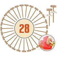 28-Pieces Odosola Wooden Hammers for Breakable Chocolate Heart