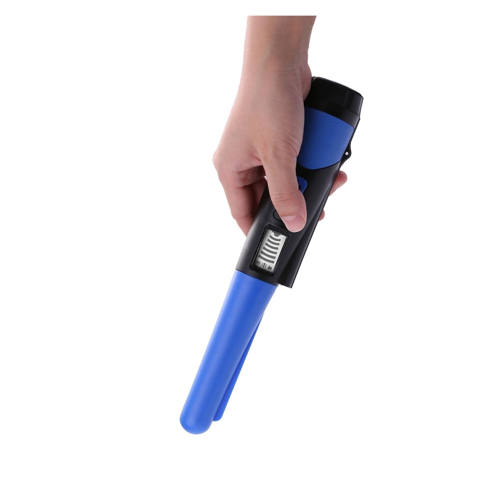 Handmetalldetektor, Punktgenauer Metallfinder, Wasserdichter Hand-Golddetektor, Schatzjäger PräZise Ortung(Blue with blzck)