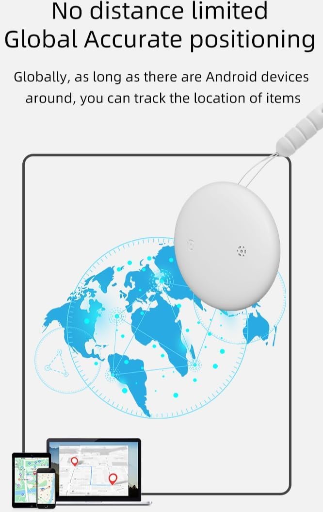 Dimova GP90 - Tracker GPS sans Abonnement pour Valises Portefeuilles Sacs Clés Bagages (Blanc x2,Apple)