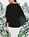 Shawls and Wraps for Evening Dresses Sheer Womens Chiffon Scarf Wedding Bridal Cover Up, A Black