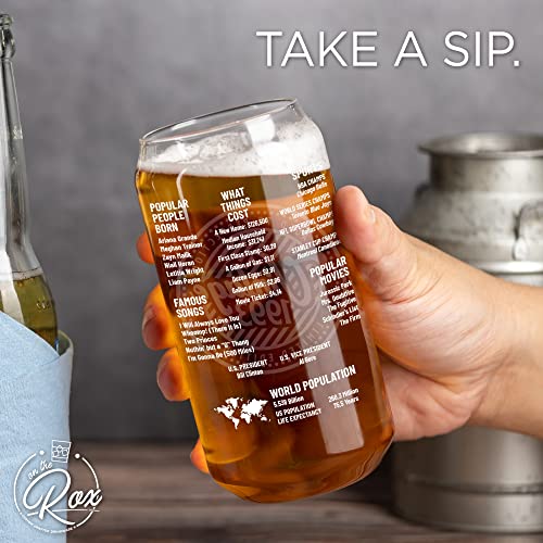 30Th Birthday Gift For Men - Birthday Beer Gifts 20 Ounce 2-Sided Beer Can Glass (1 Count) - Vintage Glass For A 30 Year Old - Funny Glass Gift For His Or Her 30Th Birthday - Anniversary Party (1993) #TOP3