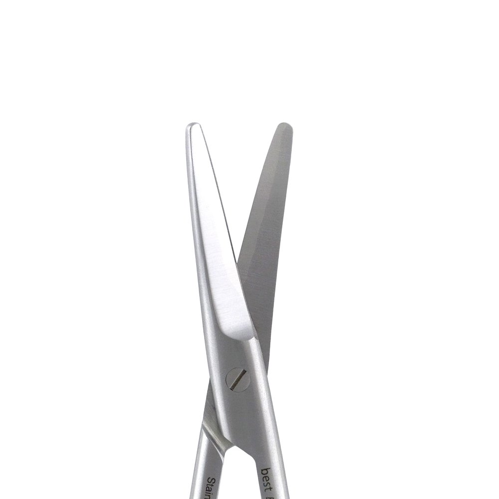 Best for Surgery Hochwertige professionelle schmale Mayo Hartmetall Universal-Schere beide Seiten stumpf 14cm gebogen rostfrei
