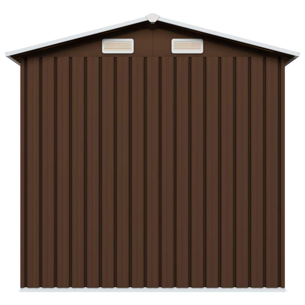 BaraSh Caseta de Almacenamiento jardín Acero marrón 204x132x186 cm Caseta De Jardin Exterior Casa Prefabricada