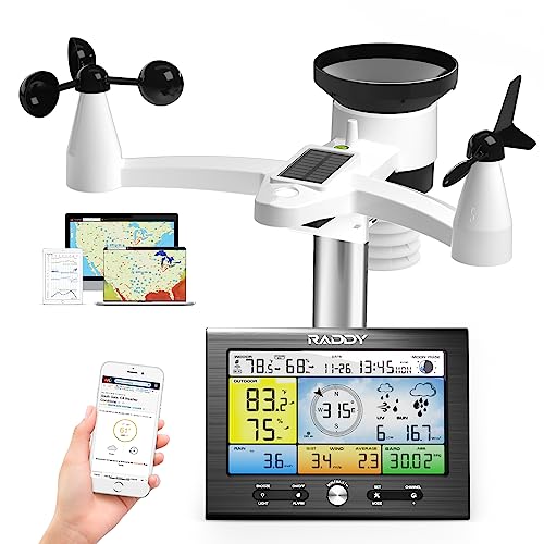 Raddy WF100SE Weather Station Wireless WiFi Indoor Outdoor with