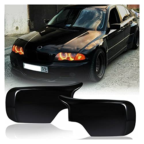 Couverture de rétroviseur E46 1998-2005 noir brillant deux pièces