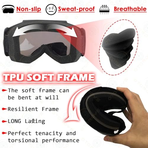 Image of Anti-Fog Full Face Shield Upgraded, Impact & Wind Resistant Cycling Mask with Adjustable Fit, Transparent Protection for Outdoor & Kitchen Use, Heat & Blue Light Blocking