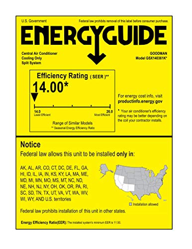 3 Ton Goodman 14 Seer R410A Air Conditioner Split System #TOP6