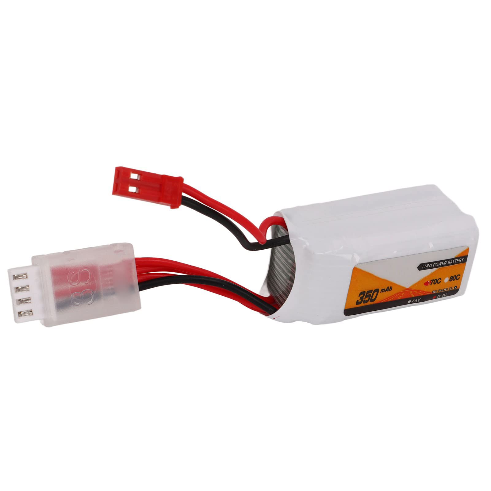 3S Lipo Battery, 350mAh 11.1V 70C Discharge Rate RC Lipo Battery Pack with JST Plug Connector for RC Truck Vehicles, for QAV250, for H210, for LS180, for FPV Racing Car