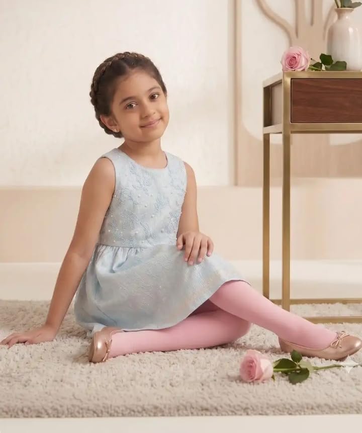 Girl's Cotton Spandex Tights, Made with Breathable, Anti Odour & Moisture Absorbent Combed Cotton, Ideal for Ballet/Dancing/Everyday Activity 3
