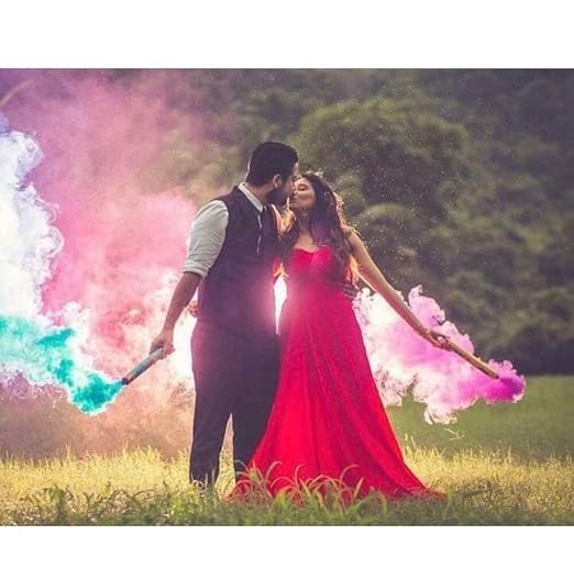 Image of Diamond Craft Herbal and Eco Friendly Fog Color, Stage Performance, Halloween Christmas, Wedding Party Decoration Video Shooting Props, Holi MultiColour (mixed color- pack of 5 fog stick)