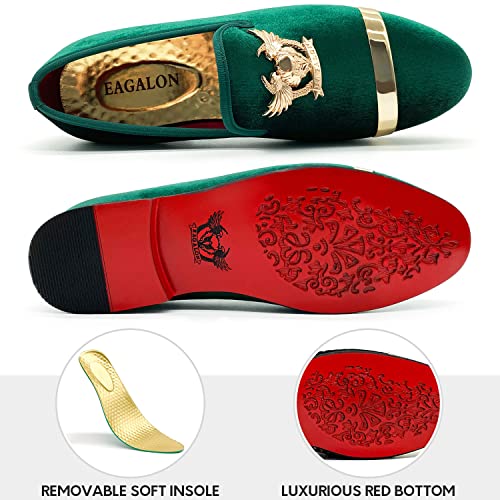 Men's Loafers Vintage Slip on Suede Dress Shoes Velvet Dress Loafers Size 7-134