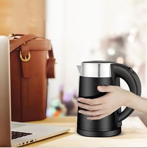 Miniatura 5 de Wdcme Pequeña tetera eléctrica portátil, hervidor de café eléctrico de viaje de 0.8L, mini caldera de agua caliente de acero inoxidable (blanco)