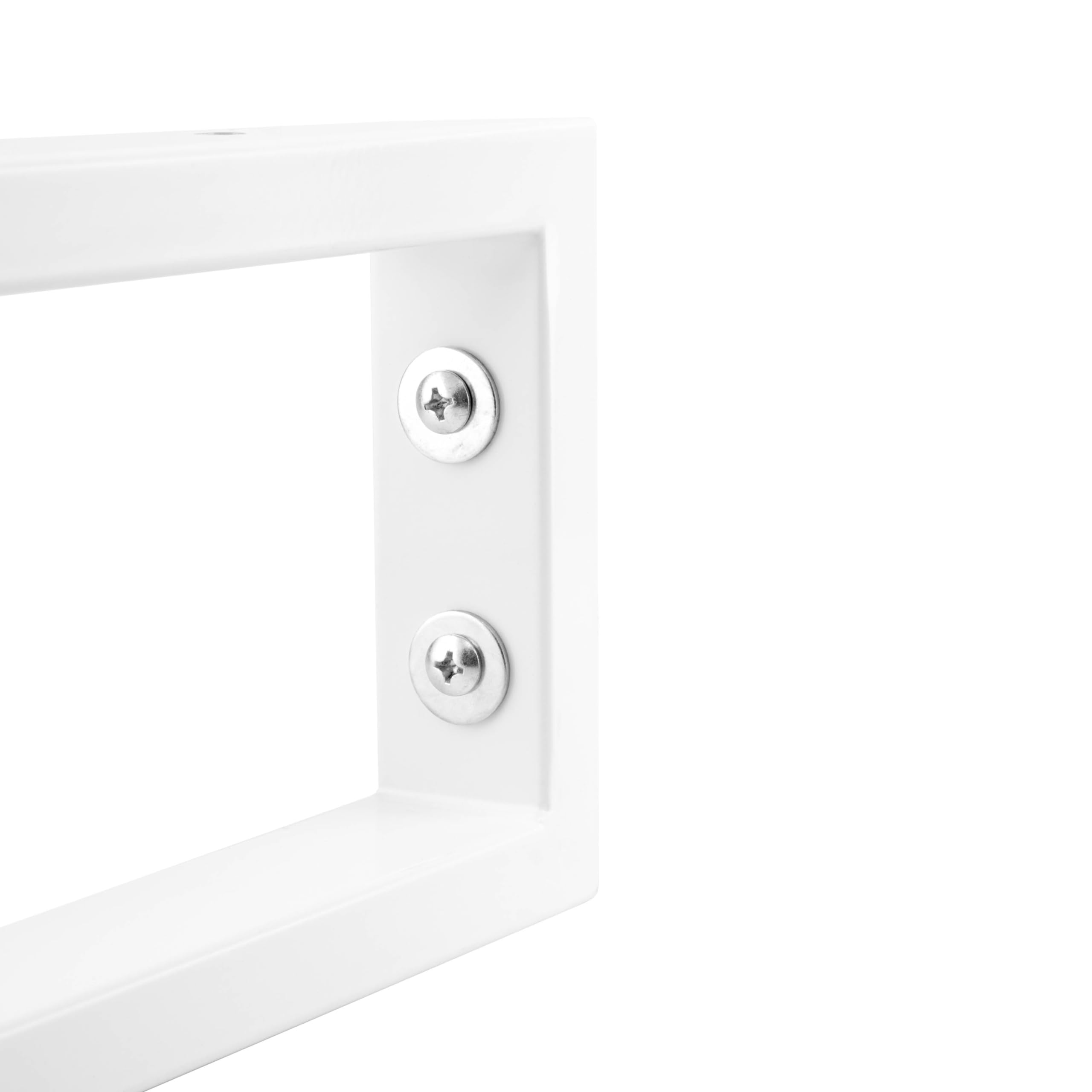 2 soportes de pared para lavabo, soporte para estantería, carga pesada, metal, soporte de pared, toallero, soporte para consola, soporte de esquina, ángulo estable (blanco, 450 mm)