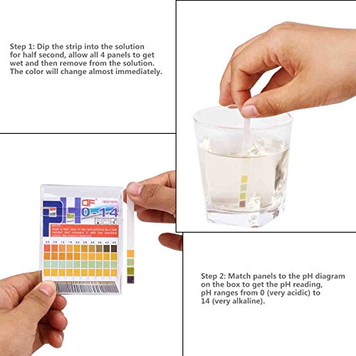 Esee PH-03 Test Strips 0-14, 0.5 Accuracy 100Ct, Esee Ph Strips Ph Test Paper To Test Drinking Water, Food, Pools, Aquariums, Monitor Body Ph Levels thumb #3