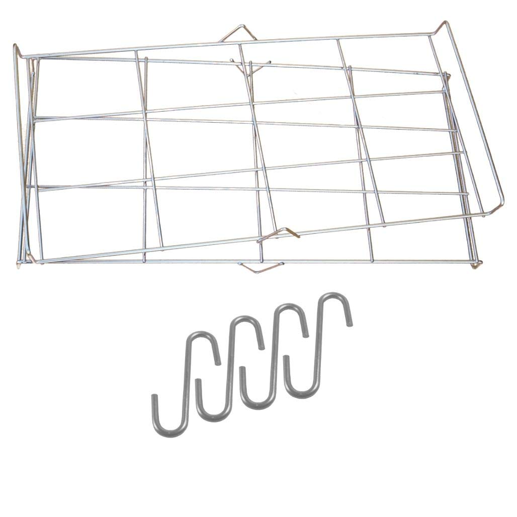 LA CAJA CHINA 10207 Double Rack Set (Includes 4 S-Hooks) for Model 1, 2 & Sp, Silver