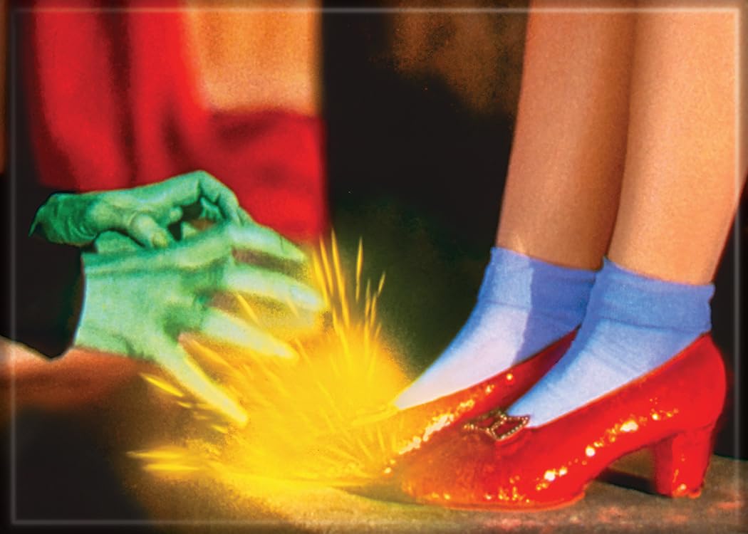 Ata-Boy Wizard of Oz Ruby Slippers Shocked 2.5" x 3.5" Magnet