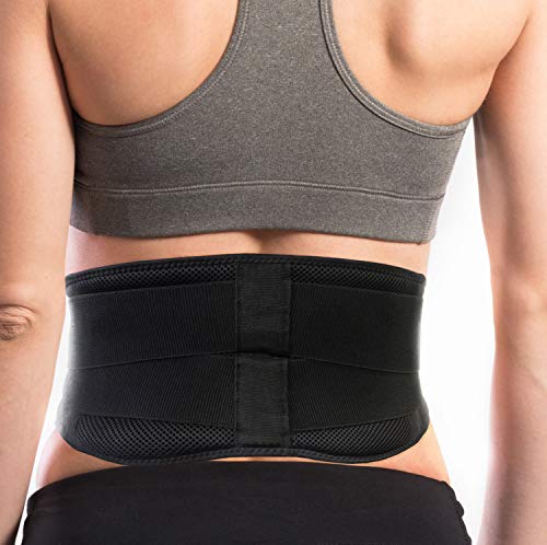 Petite Back Brace for Women Under Clothes Lightweight Breathable Dual Lumbar Pads