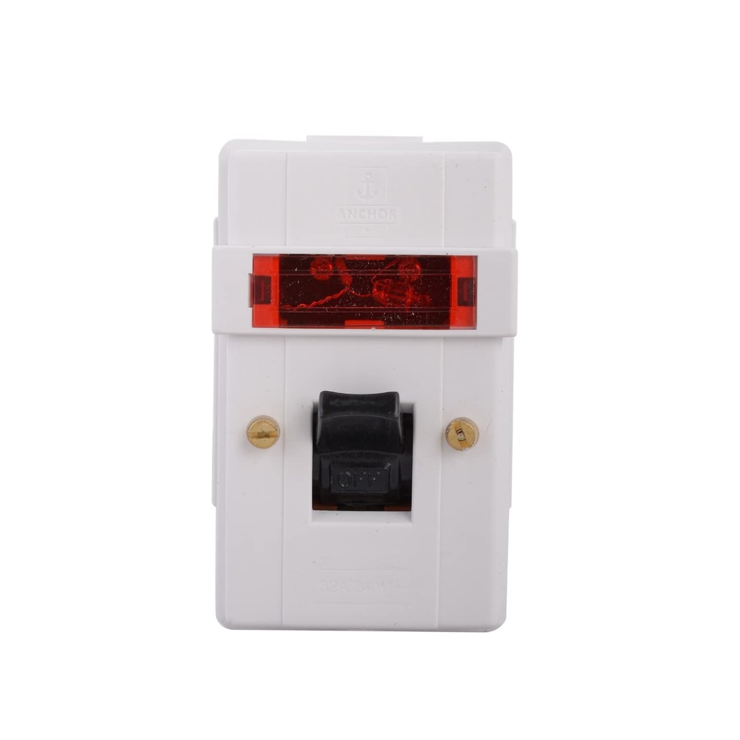 Anchor by Panasonic Penta 32A Surface Duble Pole Switch Pilot With Neon Indicator, ISI Certified, White (39094-1)