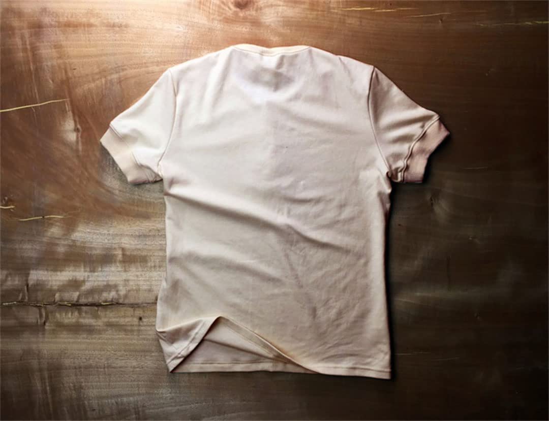 Maglietta da uomo con colletto Henley a maniche corte Maglietta casual