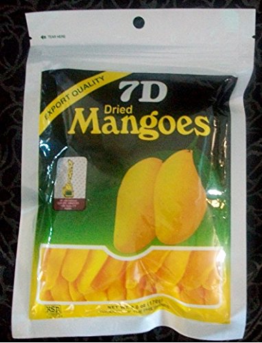 7D Dried Mangoes 6oz (170 grams) LOT of 6 packs