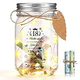 WGIDSKKI 18 Geburtstag Mädchen Junge, Geschenke zum 18 Geburtstag Mädchen Junge, LED Flaschenlicht Geldgeschenke Geburtstag 18, für Freunde, Geliebte, Familie, Geschenkideen zum 18 Jahrestag