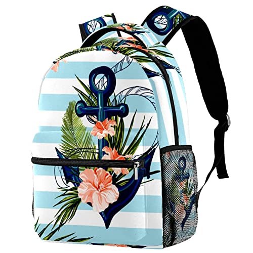 Sac à dos de voyage motif ancre Leisure Campus, sac scolaire Medium rayures multicolore
