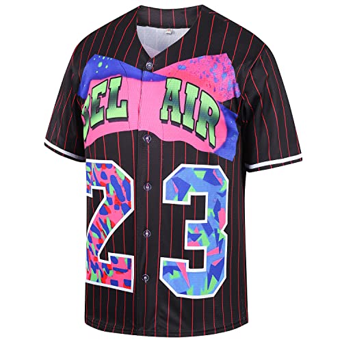 Amazon.com: kioken Bel Air Baseball Jersey,90s Hip Hop Clothing