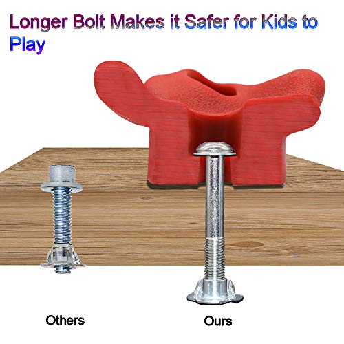 Gelury 32 Rock Climbing Holds for Kids and Adults| 8 Colors Climbing Holds| Rock Climbing Wall Holds Outdoor and Indoor with Mounting Hardware Kit - Thumbnail 6