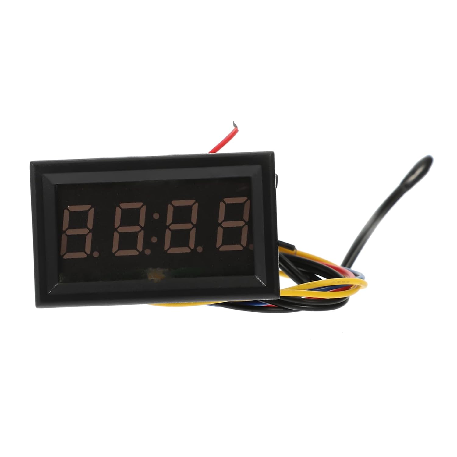 BESTOYARD 3-in-1 Car Digital Clock Thermometer LED Display Automotive Dashboard Gauge Night Light Vehicle Temperature Monitor for Cars