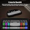 A3 Mini Keyboard with Touchpad -2.4GHz & Bluetooth Dual-Mode, 7-Clolor Backlit, Rechargeable, Handheld Keyboard & Mouse Combo for Smart TV/PC/Android TV/PS4/MacOS/Tablet