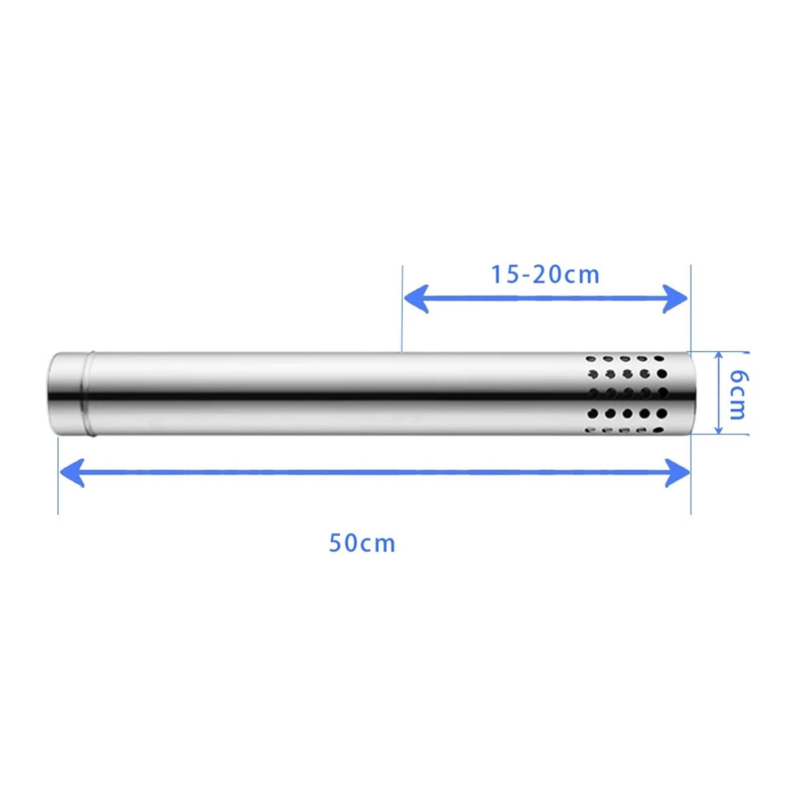 Tubo per Stufa Stufa in Acciaio Inox Canna Fumaria da Campeggio Esterna Stufa a Legna Stufa di Riscaldamento Caldaia Tubo di Scarico Canna Fumaria Liner 6 Centimetri di Diametro