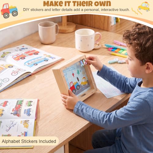 Image of MHJY Wooden Piggy Bank for Kids Personalizable DIY Coin Bank for Girls Boys