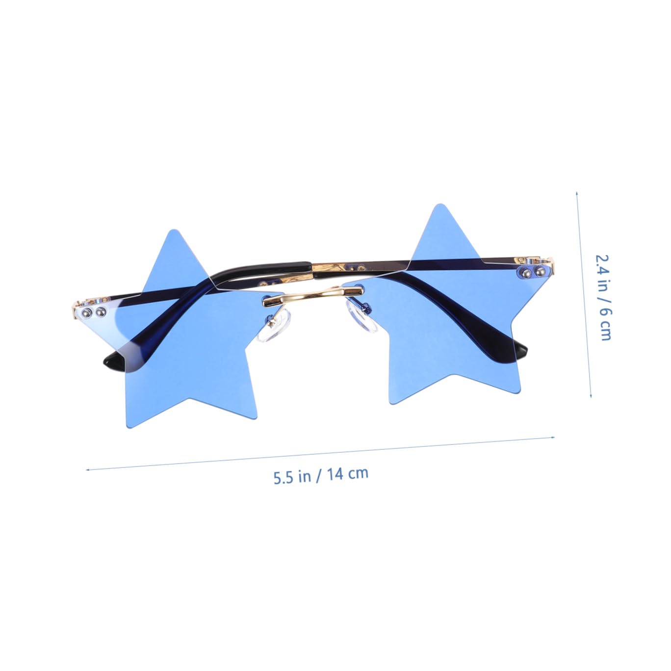 SHERCHPRY 6stücke Star Shaped Rimless Sunglasses Für Unisex Lustige Party-ausrüstung Für Unabhängigkeitstag Leicht Und Bequem Accessoires Für Festivals Und Cosplay-events