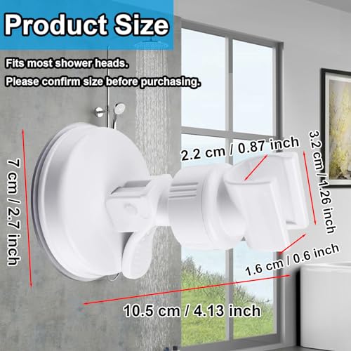 Soporte ajustable para cabezal de ducha xlehoely con ventosa de pared 3