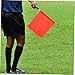BESPORTBLE 2Pcs Referee Flags for Sports High Visibility Waving Signal Flags Lightweight Hand-cranked Conducting for Soccer and Racing Events